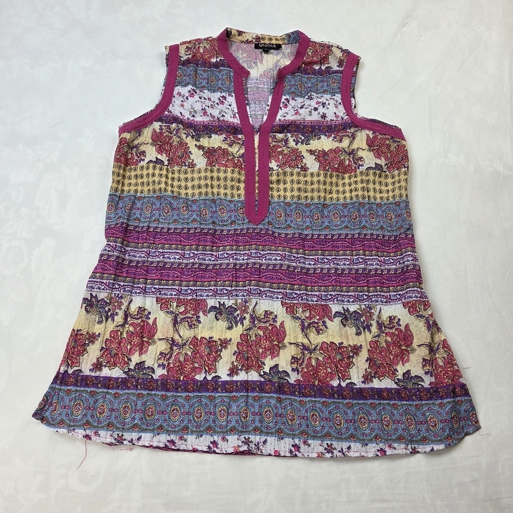 Unique Spectrum Multicolor Sparkling Tunic Top Si… - image 8